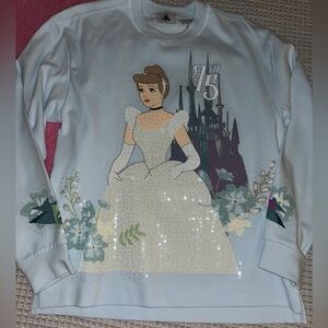 BNWT DISNEY PARKS CINDERELLA 75TH ANNIVERSARY PULLOVER XS